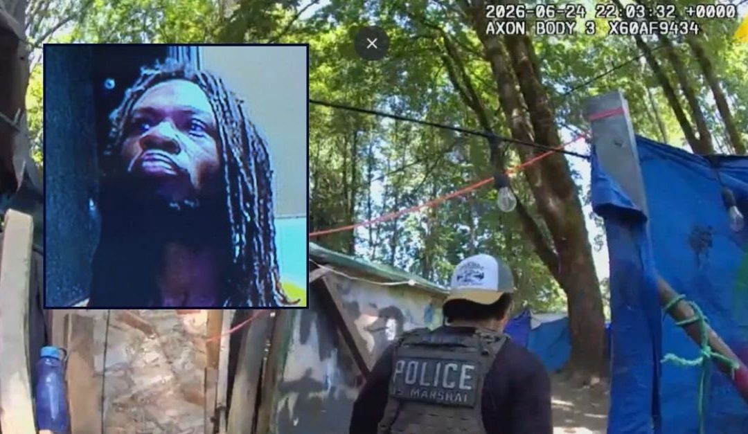 Man put hole in woman's forehead with a 'full-size' propane tank during vicious attack at camp known as 'the Jungle': Police