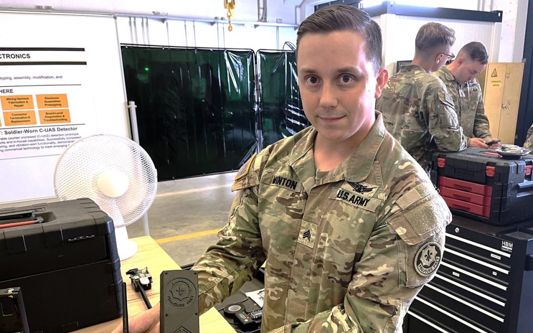 US soldier in Germany invents wearable drone detector to protect front-line troops