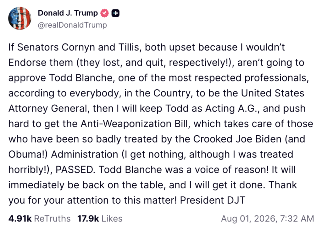Blanche Pantsed By Trump Rants