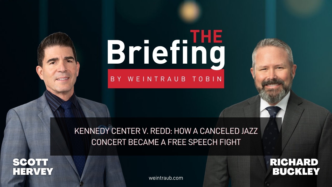 The Briefing: Kennedy Center v. Redd: How a Canceled Jazz Concert Became a Free Speech Fight