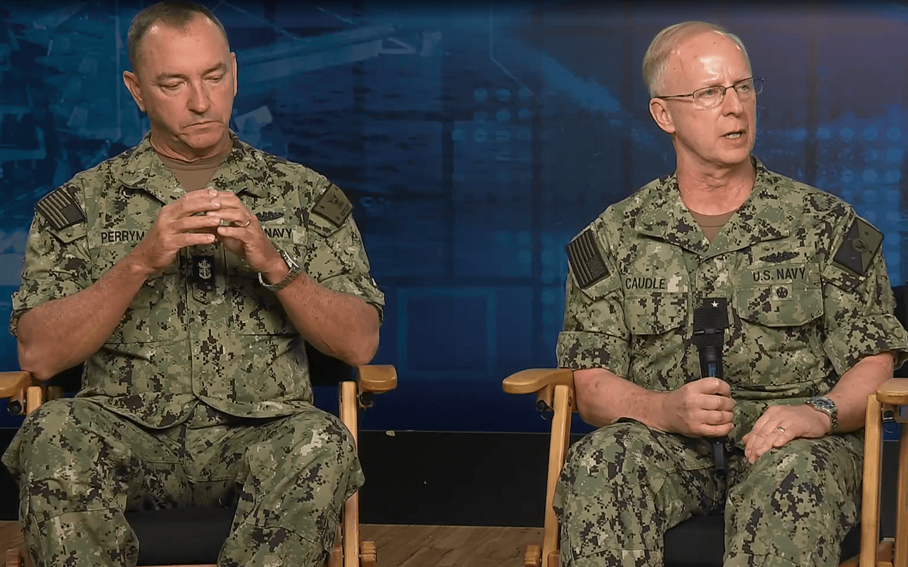 Top Navy admiral holds ‘worldwide’ town hall; sailors ask about deployments, the future, health care and haircuts