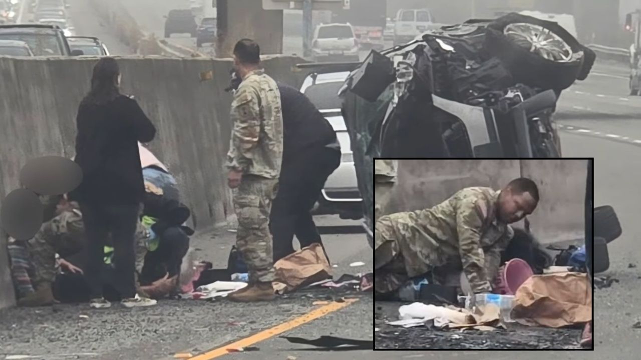 Mother tells daughters 'I'm going to kill you' before pulling knife out while driving and stabbing away at them, crashes SUV then climbs out and keeps attacking: Police
